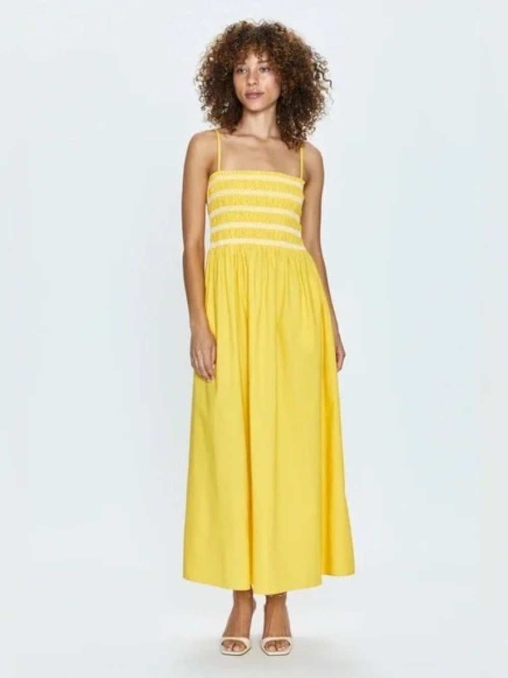 NWT PISTOLA Bianca Midi Dress in Dandelion Yellow Size L
